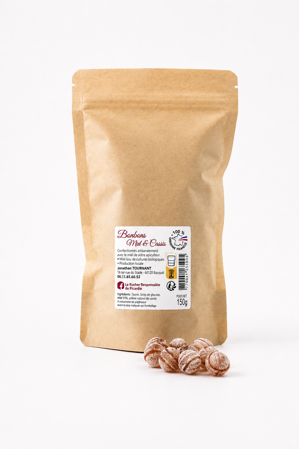 bonbons artisanaux miel cassis
