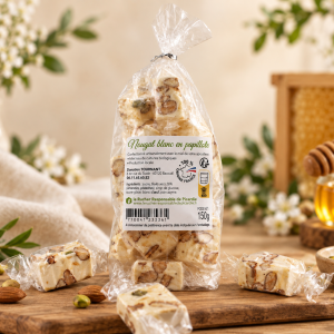 Nougat blanc artisanal en papillote